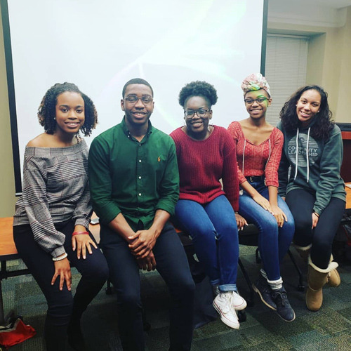 Group of smiling Black students