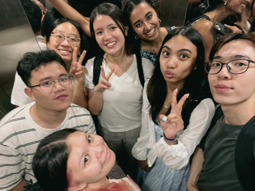 Tam Dinh with friends