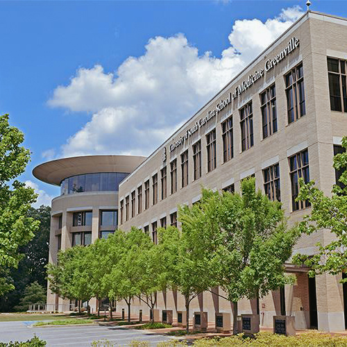 exterior shot of the school of medicine in greenville