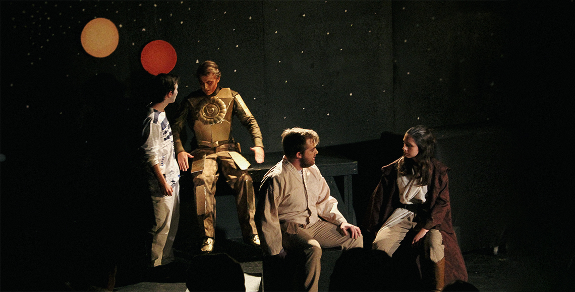 On stage actors during Star Wars: The Musical.