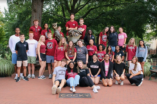 Desiree White with other University Ambassadors.
