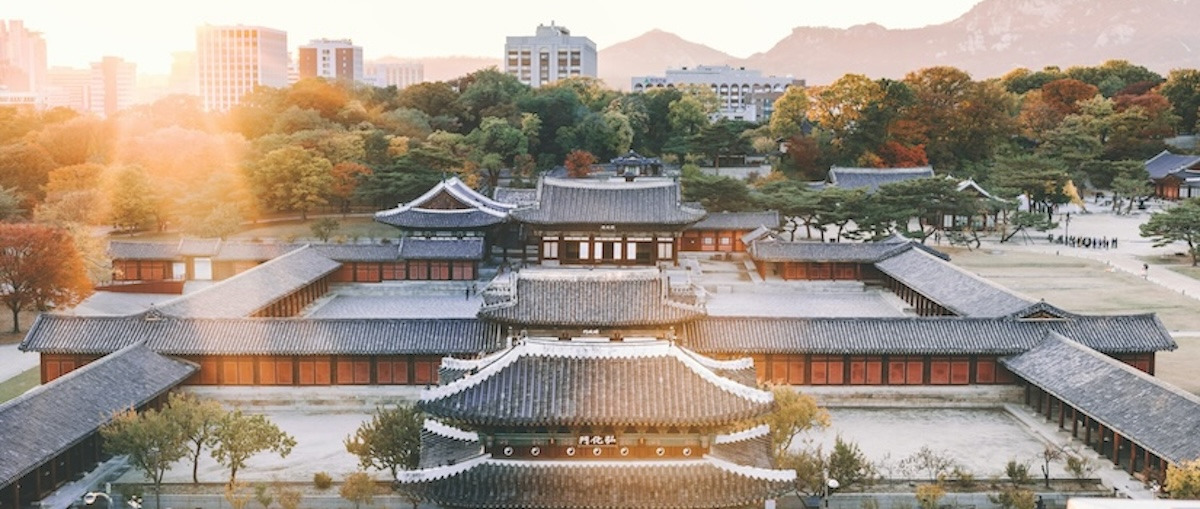 Bird's eye view of Seoul, Korea