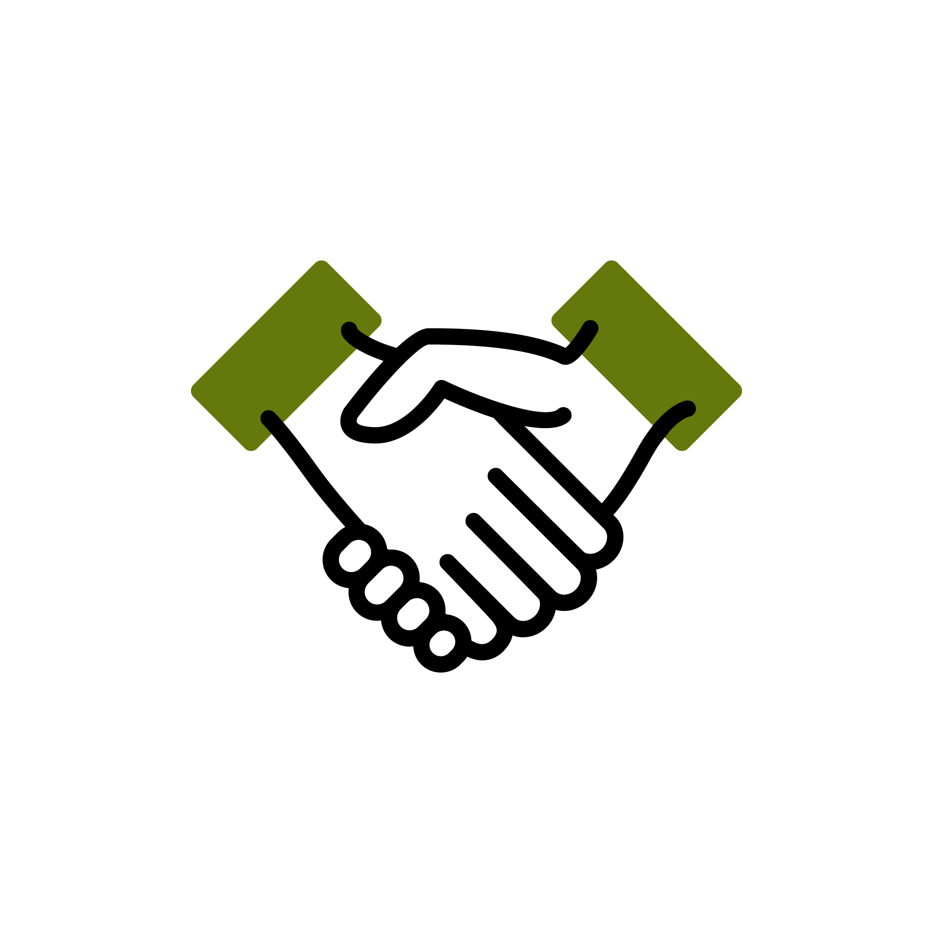 Hand shaking graphic