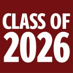 Class of 2022 garnet and white graphic