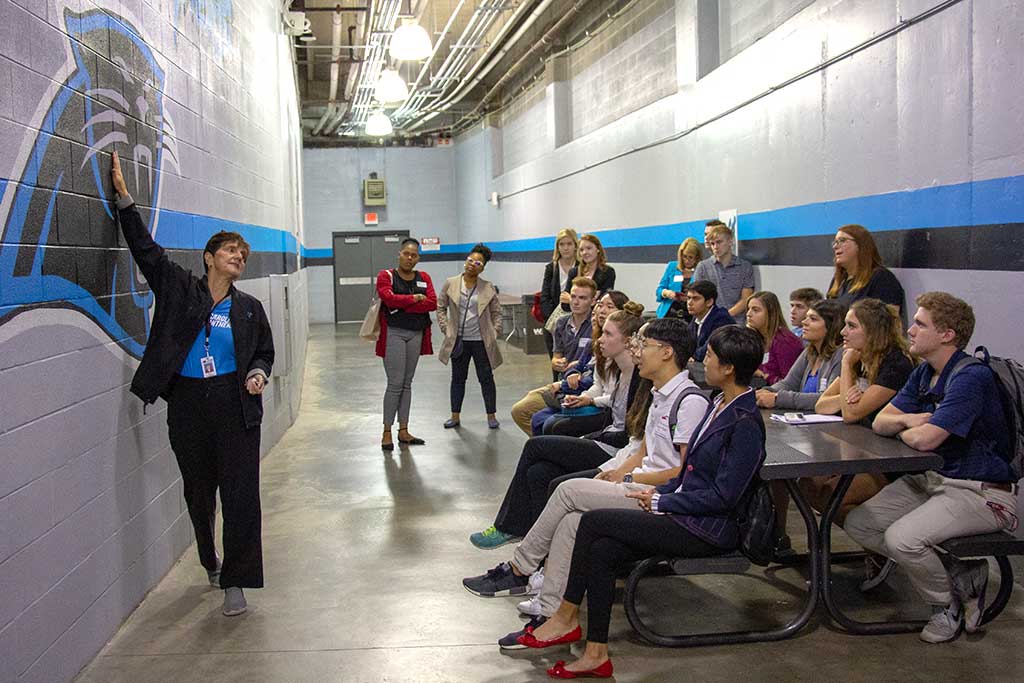 Students spent the day learning from the pros with the Carolina Panthers at Bank of America Stadium in Charlotte, North Carolina.