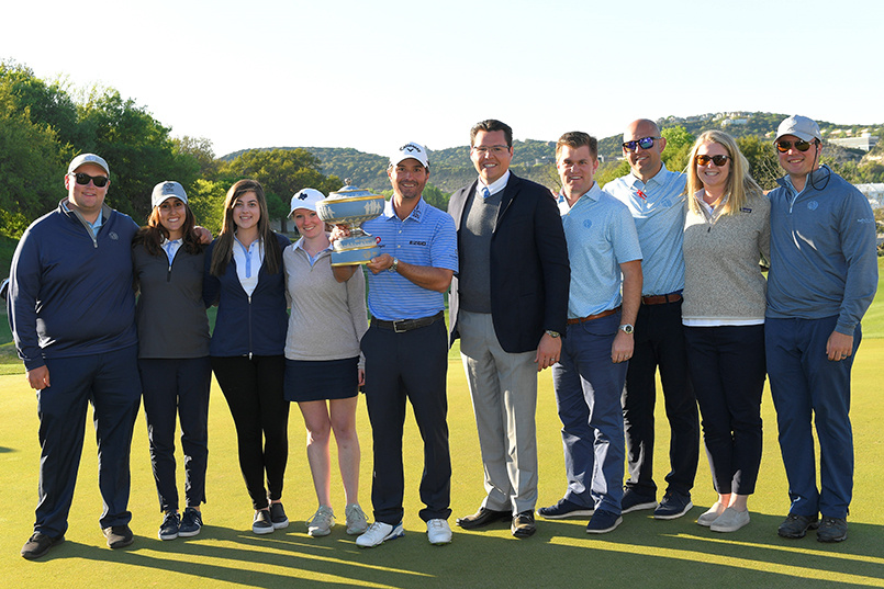 HRSM alumna Alice Freeman Lindsay (third from left) is now a Presidents Cup sales representative with the PGA tour.