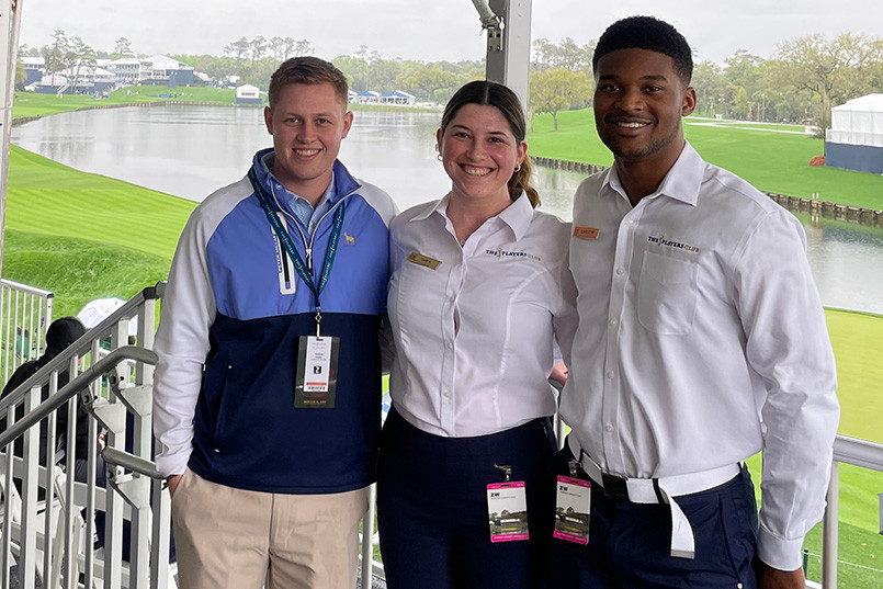 College of HRSM students worked the 2022 Players Championship held March 10-13 at TPC Sawgrass in Ponte Vedra Beach, Fla.