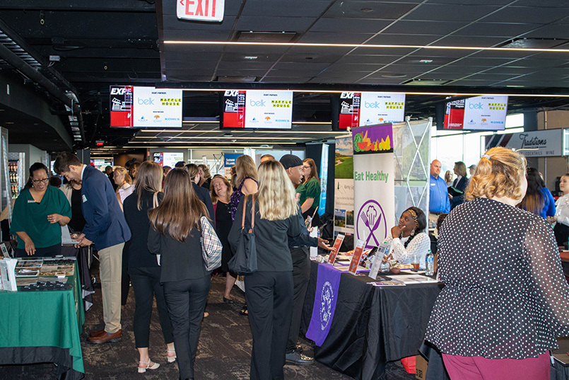 More than 800 students met with representatives from 90 organizations at the Experience Expo.