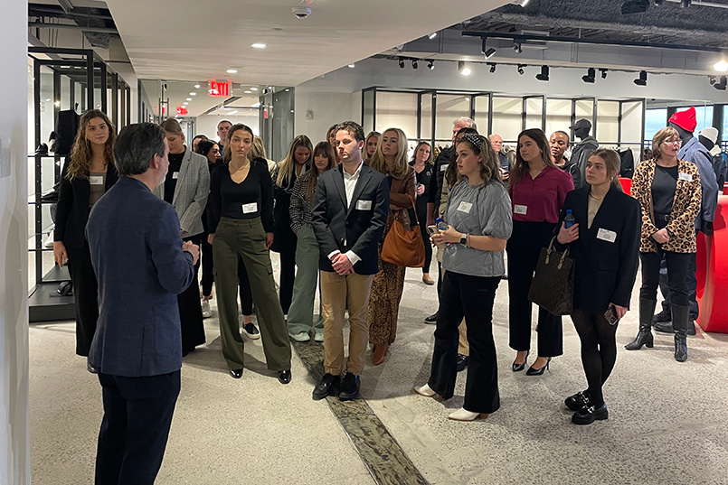 A group of USC Department of Retailing students, accompanied by HRSM faculty and staff, visited New York City for the National Retail Federation’s annual conference, known as the Big Show, over Jan. 14-17, 2023.