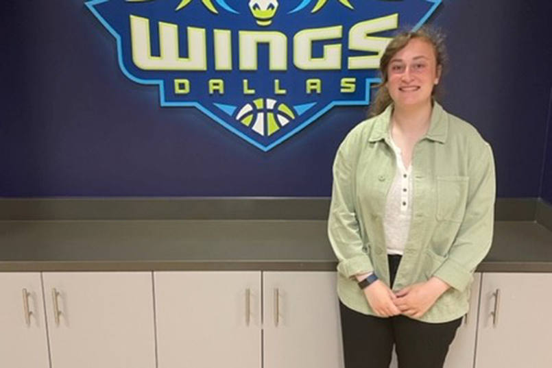 Madelyn Miller did an internship with the WNBA's Dallas Wings with its community and foundation team.