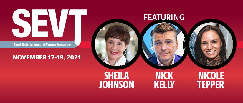 SEVT promotion banner featuring guest speakers: Sheila Johnson, Nick Kelly and Nicole Tepper