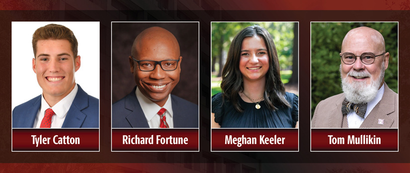 headshots of Tyler Catton, Richard Fortune, Meghan Keeler, Tom Mullikin