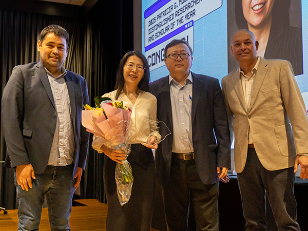 Fang Meng with husband, Dean Michael Sagas and Nick Watanabe