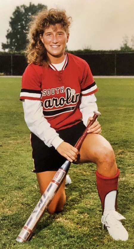 Michelle Delloso poses in her South Carolina softball uniform during her Gamecock career.