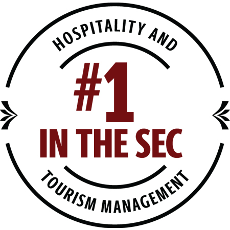 Stamp logo #1 in the SEC for hospitality and tourism management