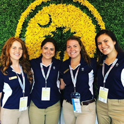 HRSM students take a time out for a photo while working at the US Women's Open Championship