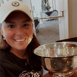Meredith Taylor poses with her trophy