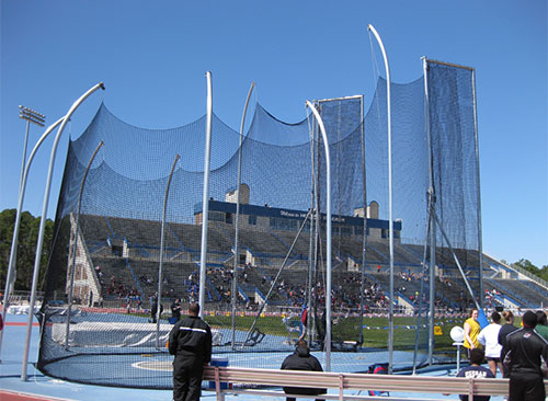 Photograph of IAAF compliant hammer cage at the University of North Florida
