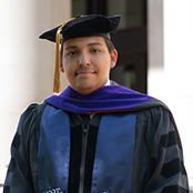 Image of Hugo Salazar in his cap and gown