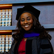 Image of Krishna Alexander in her cap and gown