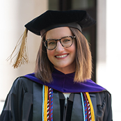 Image of Margaret Cruser in her cap and gown