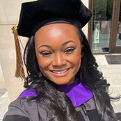 Image of Terin Tyson in her cap and gown
