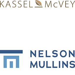 logo for kassel mcvey above the logo for nelson mullins riley and scarborough