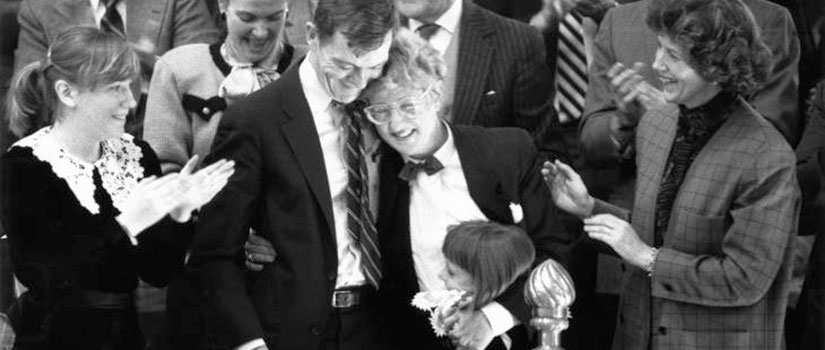 Jean Toal, with husband William and daughter Lilla, react as Toal is elected by the General Assembly as the first woman to serve on the South Carolina Supreme Court in 1988.