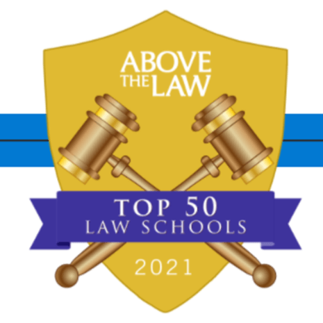 Above the Law graphic for 2021 top law school rankings