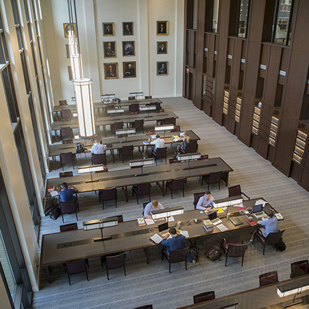 Aerial view of reading room