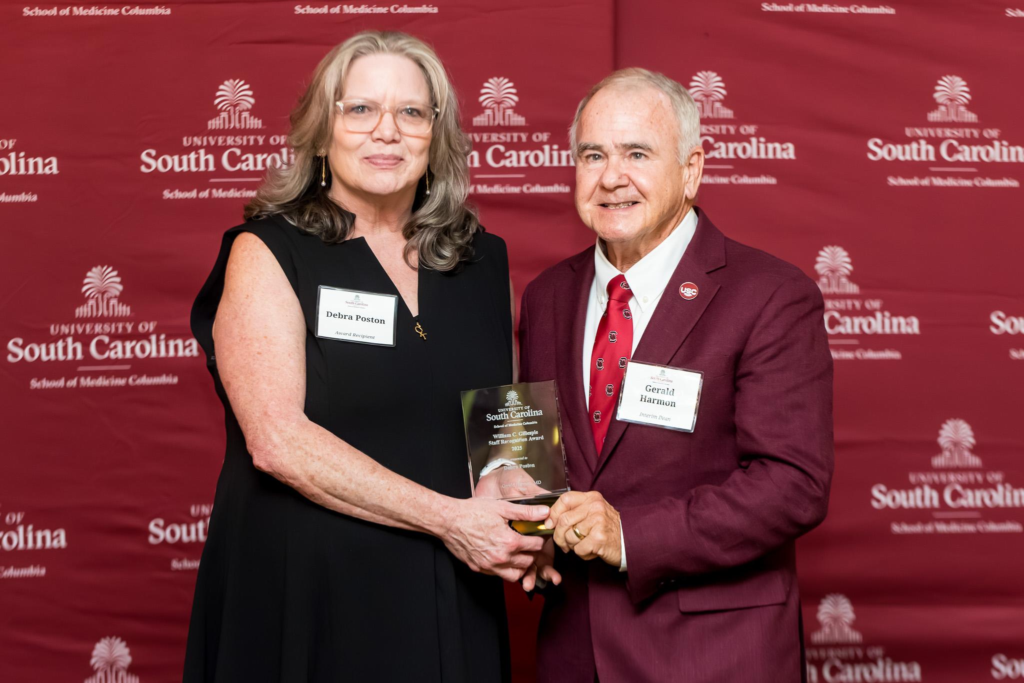 William C. Gillespie Staff Recognition Award: Debra Poston, Administrative Coordinator, Offices of Undergraduate Medical Education and Academic Affairs