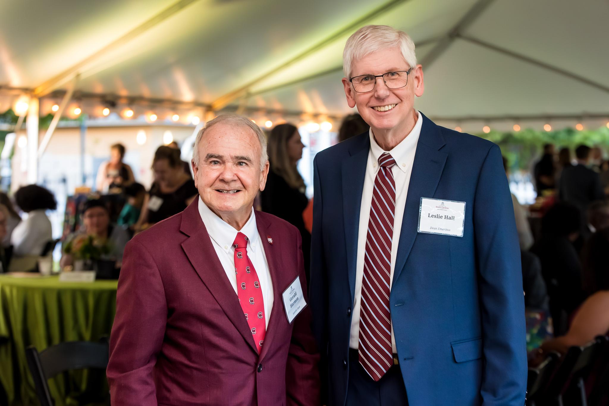 Dr. Gerald Harmon, dean at the School of Medicine Columbia, and Dean Emeritus Leslie Hall