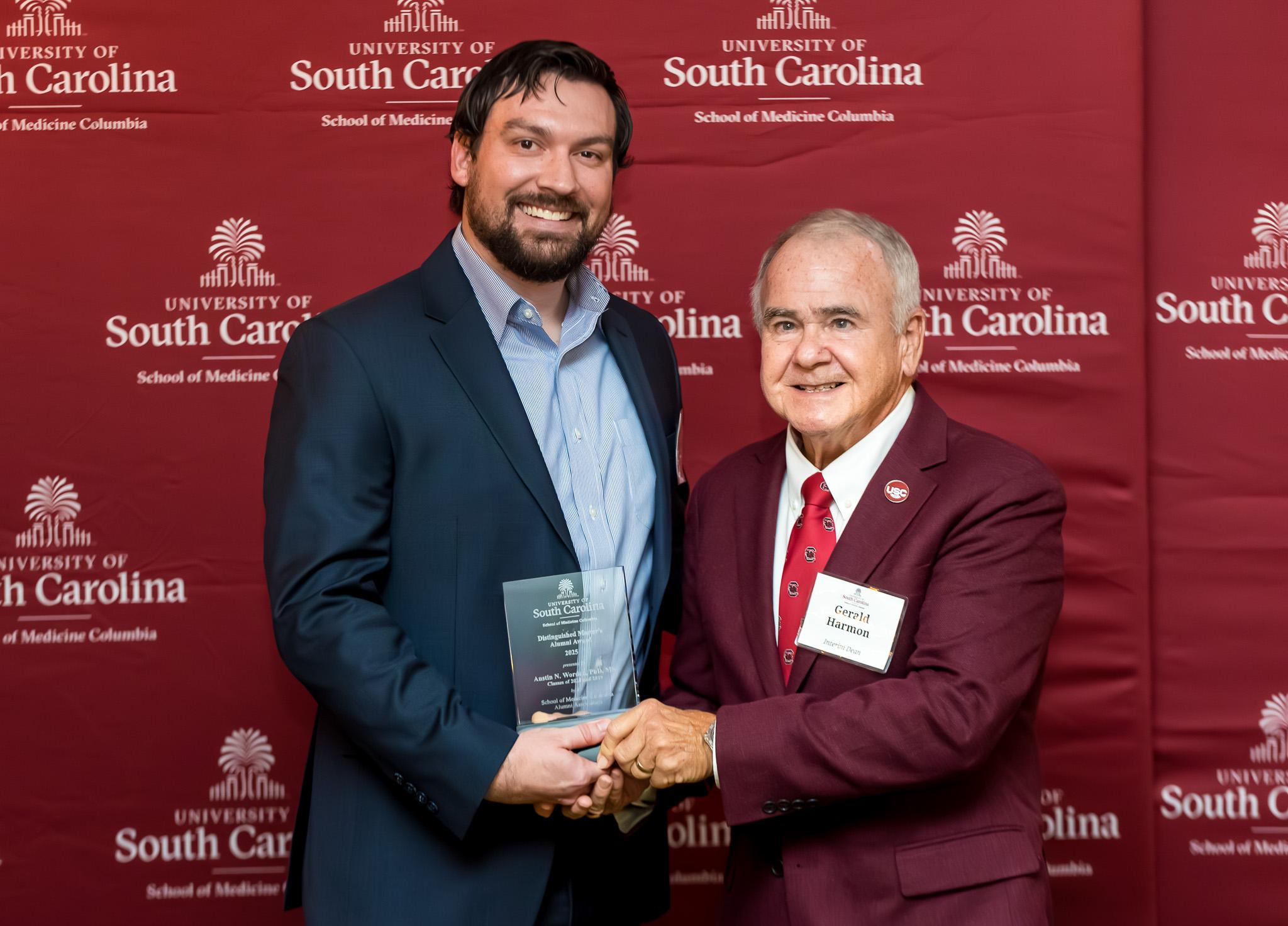Distinguished Master’s Alumni Award:  Austin N. Worden, PhD, MS (2022, 2019)