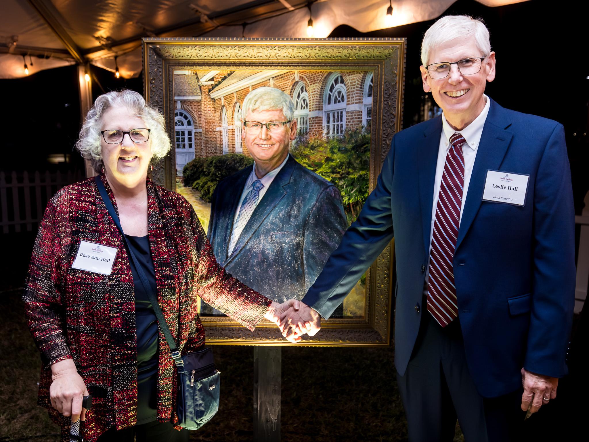 Dean Emeritus Leslie Hall with his wife, Rose Ann