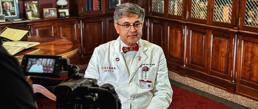 Dr. Sen speaking with CBS News about his new study