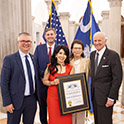 Photo of Dr. Narasimhan, Governor McMaster, Speaker of the House Murrell Smith, Provost Fitzpatrick and Senior Associate Dean Dr. PK Krajacic
