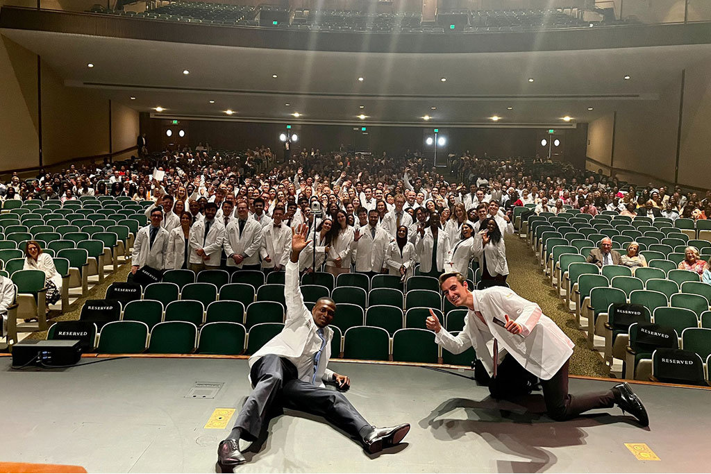 UofSC School of Medicine Greenville first-year medical students celebrated a key moment in their medical-education journey as their white coats were conferred upon them at a ceremony Sept. 18. 
