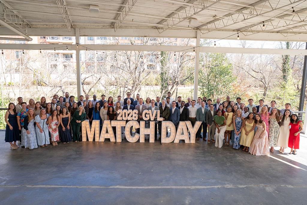 Fourth-year medical students at the University of South Carolina School of Medicine Greenville celebrated Match Day on March 20.  