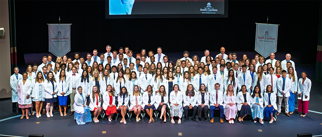 The Class of 2030 Smiling for a Group Photo