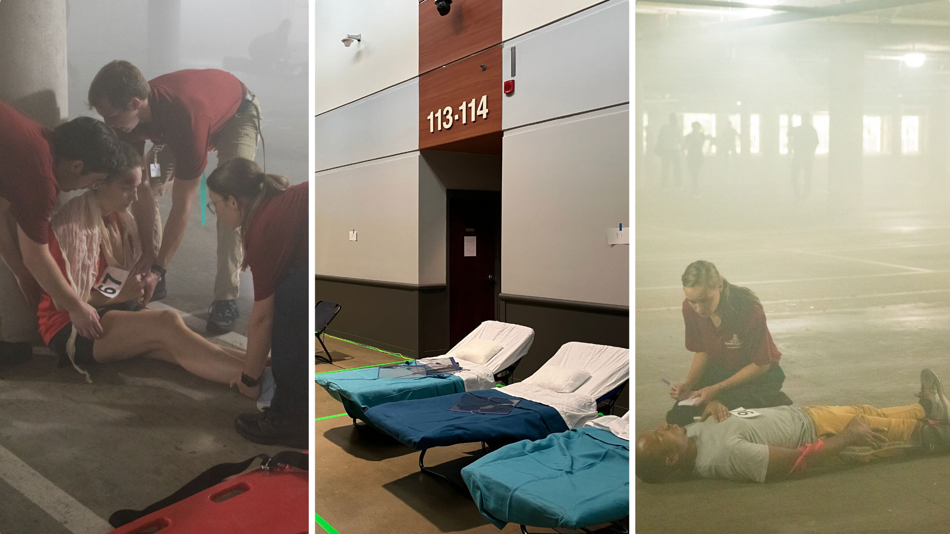 Students participating in Disaster Day