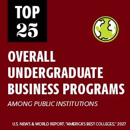 Top 25 undergraduate programs among public institutions