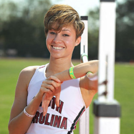 Photo of Jeanelle Scheper from her time as a UofSC track and field athlete