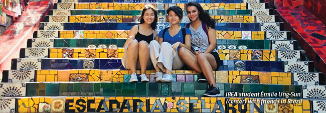Image of Émilie Ung-Sun and her friends in Brazil