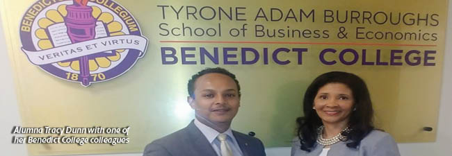Image of Tracy Dunn with a colleague at Benedict College