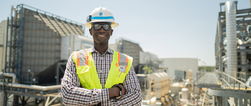 Image of Cedric Green on the job with Dominion Energy
