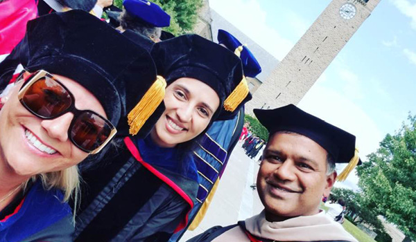 Image of Rohit Verma with colleagues at Cornell University