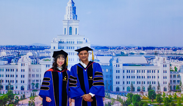 Dean Verna and wife at VinUniversity