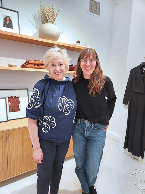 Karen Brosius and Sali Christeson (’12 International MBA) at her shop in Soho