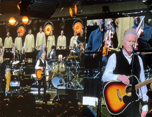 Don Henley introduces Concert Choir at Eagles concert.