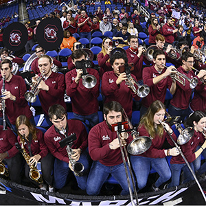basketball band played enthusiastically during NCAA tournament